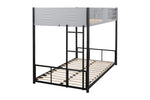 ZUN Metal Twin over Twin Bunk Bed with Vent Board/ Heavy-duty Sturdy Metal/ Noise Reduced/ Safety W427P154977