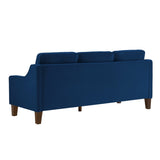 Modern 3 Person seat Sofa Couch with Scooped Armrest/Wood legs,Upholstered Velvet 3-seat Sofa with W2186P143471