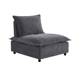 Modern Upholstered Chair Leisure Sofa Lounge Chair Removable Pillow - Armless Accent Chair for W1765P190109