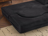 Queen Size Sofa Bed, Chenille Futon Sofa Couch, High-Density Foam Convertible Sleeper Sofa, W1829P280218