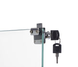 4-Tier Glass Display Cabinet, Double Door Glass Cabinet, Four Partitions, Two Locks, Floor Standing 41812185