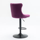 Swivel Velvet Barstools Adjusatble Seat Height from 25-33 Inch,17.7inch base, Modern Upholstered Bar W1143P151487