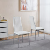 chair set of 4,CHROME COLOR LEG,WHITE SEAT W234P302682