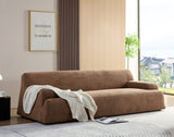 ZUN WKS9 Camel sofa, modern simplicity, durable fabric, solid wood frame, high density sponge filler W2085P154089