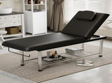 Professional Stationary Massage Table, 550lbs Heavy Duty Wide Exam Bed for Treatment, Backrest 41622002