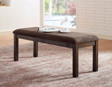 ZUN Classic Elegant Design Wooden 1pc Bench Only Dining Room Upholstered Seat Walnut Finish Bench B011P245909