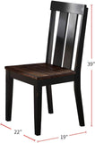 ZUN Natural Solid wood Dark Brown hues Set of 2 Chairs Dining Room Seatings Chair HSESF00F1571