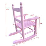 ZUN Children's rocking light pink chair- Indoor or Outdoor -Suitable for kids-Durable 98976983