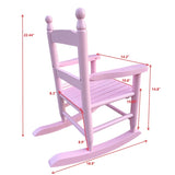 ZUN Children's rocking light pink chair- Indoor or Outdoor -Suitable for kids-Durable 98976983