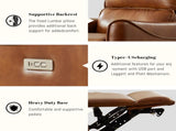 BROWN COLOR AIR LEATHER ELECTRIC RECLINER CHAIR WITH ROCKER AND SWIVEL B2766P488714