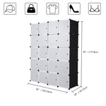 ZUN 20 Cube Organizer Stackable Plastic Cube Storage Shelves Design Multifunctional Modular Closet 41270526