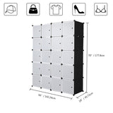 ZUN 20 Cube Organizer Stackable Plastic Cube Storage Shelves Design Multifunctional Modular Closet 41270526