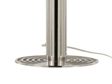 Master 29" Contemporary Metal Table Lamp in Polished Nickel and White Linen Shade from Grandview B202P224105