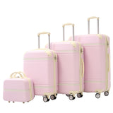 Hardshell Luggage Sets 4 Pieces 20"24"28" Luggages and Cosmetic Case Spinner Suitcase with TSA N732P170218U
