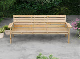 Wooden bench withFol dable Middle Table - Natural 13693200