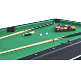 6-ft Pool Table with Table Tennis Top - Black with Green Felt W465137246