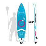 ZUN Inflatable Stand Up Paddle Board 11'x34"x6" With Accessories 63225868