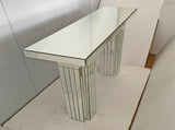Mirrored Console Table Wide Bling Silver Mirror Entryway Desk Modern Rectangle Sofa Table Entryway 50704256
