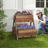 ZUN 26" Wooden elevated garden bed 72694384