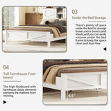 Farmhouse Platform Bed with Double Sliding Barn Door, Full Size Rustic Wood Bed with
Charging WF317943AAK