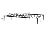 208.2*157.5*45.7cm Bed Height 18" Simple Basic Iron Bed Frame Iron Bed Black 34894543