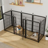 ZUN Dog Playpen 8 Panels 40" Height Heavy Duty Dog Fence Puppy Pen for Large Medium Small Dogs Indoor W368P233995