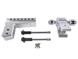 Aluminum Adjustable Trailer Hitch for 2.5-Inch Receiver, 6-Inch Drop/Rise Hitch, 18500LBS, with 2 31980505