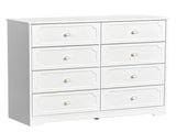 8-Drawer P2 MDF Painted Drawer Cabinet 41.34*14.96*35.43in White 06345832
