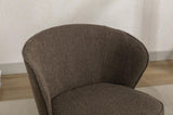 ZUN 041-Set of 1 Fabric Dining Chair With Black Metal Legs,Dark Brown 94450016