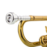 Drop B Tone Adjustable Trumpet Gloves Set Plaint Golden 22632659
