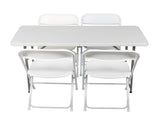 4ft Foldable Lift Patio Plastic Table White 20009698