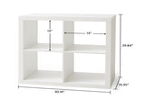 4 Cube Storage Organizer, White Texture 52624202