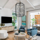 (Same as W1340142525/L1018-C) 8-Lights Lantern Tiered Pendant Light Fixtures, Industrial Farmhouse W1340P206663