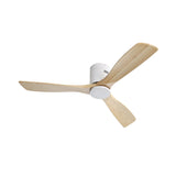 52 Inch Wooden Ceiling Fan With 3 Solid Wood Blades Remote Control Reversible DC Motor Witout Light W882P266418