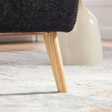 24.4" Wide Modern Upholstered Armless Chair with Rubber Wood Legs, Chenille Accent Chair for Living W3098P308776