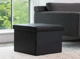 Collapsible Storage Ottoman, Black 77270219