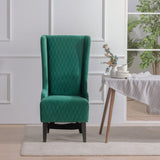 23.03" Wide High-Back Velvet Accent Chair, Comfy High Wingback Chair, Living Room Chair with Soft W68041069