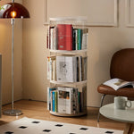 ZUN 360&deg; Rotating Bookshelf, Small Corner Bookcase with Small Footprint, 3 Tier Floor Standing 67954928