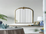 24" x 42" Arched Wall Mirror with Gold Metal Frame, Wall Mirror for Living Room Bedroom Hallway W2078135195