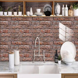 48 Pcs Red Rock Wall Peel And Stick Wallpaper Waterproof PVC Self Adhesive Decorative Easy To 84252881