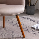 Doarnin Contemporary Silky Velvet Tufted Button Back Accent Chair, Chocolate T2574P164267