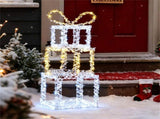 3ft Lighted Christmas Gift Boxes - 200 LED Lights , Acrylic Beads, Multi-Color 16060153