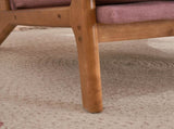 Oak Armrest Oak Upholstered Single Lounge Chair Indoor Lounge Chair Pink 38333927