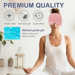 ZUN Migraine Headache Relief Cap, Gel lce Head Wrap for Tension and Stress Relief. 18236172