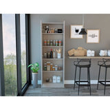 Buxton Rectangle 2-Door Storage Tall Cabinet White Washed Oak B06280485