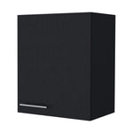 ZUN So- Hi Wall Cabinet in Melamine with One Door, Black B128P237141