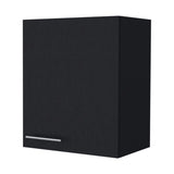 ZUN So- Hi Wall Cabinet in Melamine with One Door, Black B128P237141