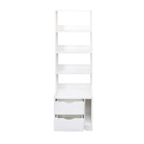 Night Stand with Bookshelf, Night Stand with 2 Storage Drawers for Bedroom W331P248062