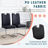 Modern Minimalist Style-Black Thickened PU Material Ergonomic Chair,The Perfect Combination of W3226P279080