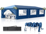 10x30ft Outdoor Pop Up Canopy, Portable Instant Canopy Tent with 8 Sidewalls for Outdoor Events 06777716